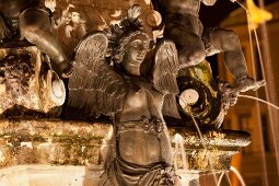 Sculpture on Augustus fountain in Augsburg, Bavaria, Germany