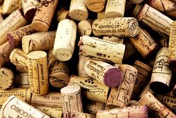 Close-up of several wine cork in heap
