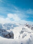 View of snow in Titlis, Uri Alps, Engelberg, Obwalden, Switzerland