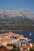 Port of Korcula island in Croatia