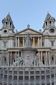 View of St Paul's Cathedral from west front in London, UK