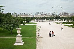 View of Tuileries Garden in front of Roue de Paris, Paris, France