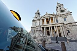 View of St Paul's Cathedral from west front in London, UK