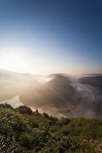 View of Saar loop in Mettlach, Saarland, Germany