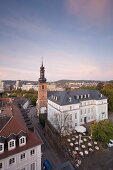 Elevated view of Saarbrucken castle and Castle square at Saarbrucken, Saarland, Germany