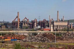 View of industry at Volklingen, Saarbrucken, Saarland, Germany