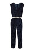 Jumpsuit, Blümchenprint, schmaler, Gürtel, Einteiler