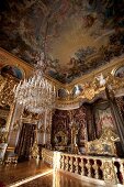 Pageantry bedroom in new castle in  Herrenchiemsee, Chiemgau, Bavaria, Germany