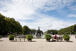 Chiemgau, Bayern, das Neue Schloss Herrenchiemsee, Fortunabrunnen