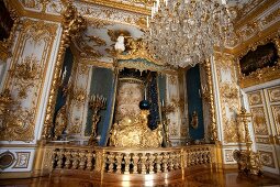 Pageantry bedroom in new castle in  Herrenchiemsee, Chiemgau, Bavaria, Germany