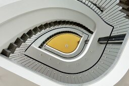 Staircase of AOK building in Friederich place, Kassel, Hessen, Germany