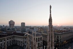 View of cityscape and Milan Cathedral at Milan, Italy