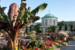 View of Royal Gardens, Mountain Garden and Library, Hannover, Germany