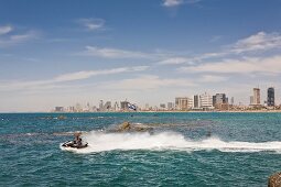 Israel, Tel Aviv, Mittelmeer, Jet-Ski