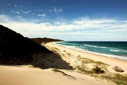 View of Maputaland Marine Reserve on beach at South Africa