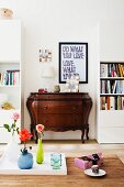 Baroque-style chest of drawers in modern interior