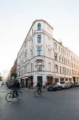 View of Keyser Soze restaurant on Tucholskystrabe street, Berlin, Germany