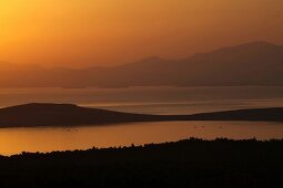 View of landscape at sunset in Satan's Supper in Ayvalik, Aegean, Turkey