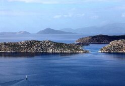 View of island near Resadiye Peninsula in Turkey