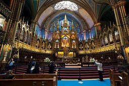 Kanada, Montreal, Basilika Notre- Dame, Hochaltar
