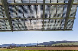 Freiburg, Solarmodul von Soitec Landschaft bei Fr-St.Georgen