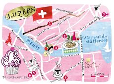 Luzern, Karte, Stadtplan 