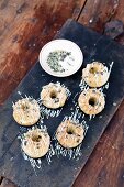 Mini pumpkin and nut Bundt cakes