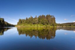 Lettland, Erglu Klintis, Adlerfelsen am Gauja Fluss bei Cesis