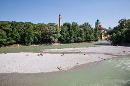 Deutschland, München, Isaraue, zwischen Praterinsel und Museumsinsel