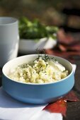 Leek risotto with thyme