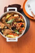 Provence style braised chicken with vegetables