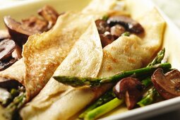 Asparagus and Mushroom Crepes