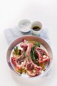 Lamb chops in rosemary and lemon marinade