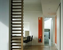 View into dining room and hallway