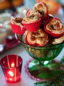 Pastetchen mit Gorgonzola und Birnen (weihnachtlich)