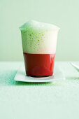 Beetroot juice with wasabi foam