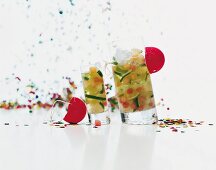 Lime cocktails for a party