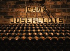 Cava stored in a wine cellar (Spain)