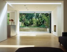 Living room with view of garden