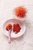 Chili flakes, chili powder and chili threads