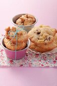 Walnut cookies and apple-raisin cookies