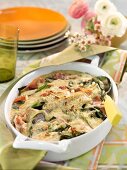 Chard casserole with ham