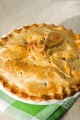 Apple pie with a pastry rose