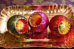 Colourful Christmas baubles