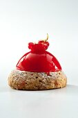 Choux pastry with raspberry jelly
