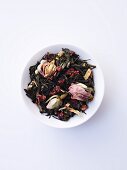 Fruit tea blend (green tea, rose, raspberry)