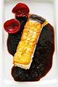 Crispy turbot with an apple and balsamic sauce