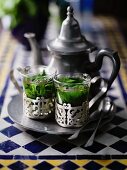 Arab peppermint tea