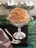 Chocolate ice cream with orange and ginger