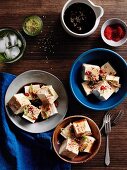 Tofu with a soy and vinegar vinaigrette